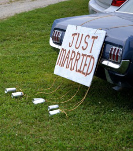 Just married sign